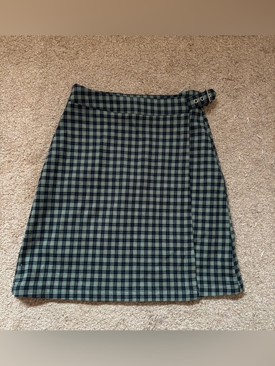 twik Dresses & Skirts - Classic Green and Black Plaid Wrap Skirt